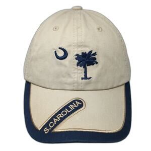 Strand Headwear South Carolina Palmetto Beige Blue One Size Baseball Cap Hat